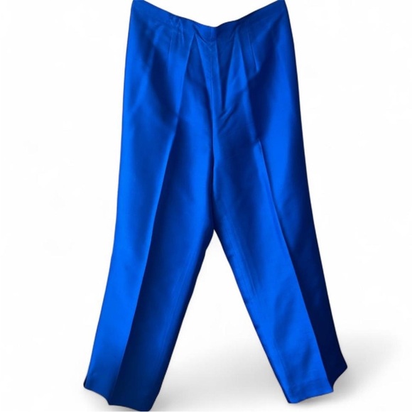 BOLD COBALT BLUE VINTAGE 90s SILK 3-PIECE SET - Picture 7 of 13